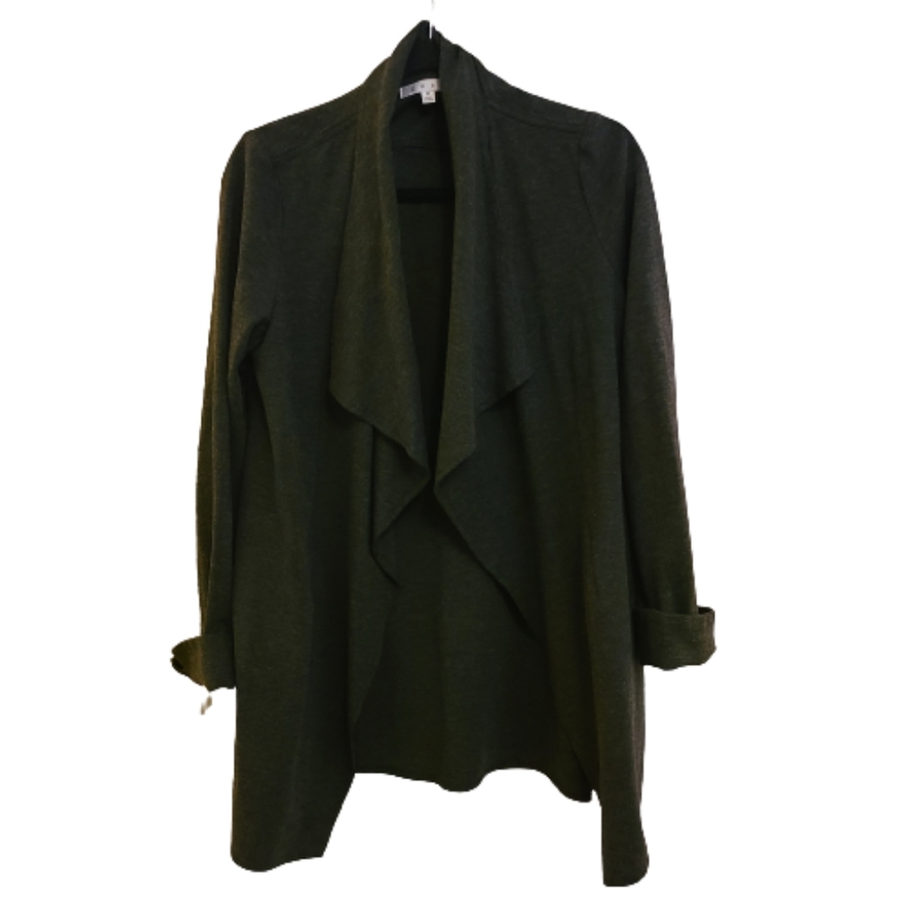 Cabi Charcoal Gray Waterfall Open Cardigan